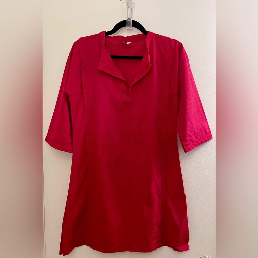 Vibrant Red Tunic Top